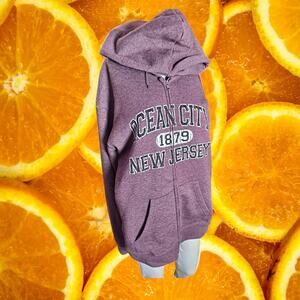 Teemax Men's Ocean City 1879 New‎ Jersey Full-Zip Long Sleeve Hoodie Size L